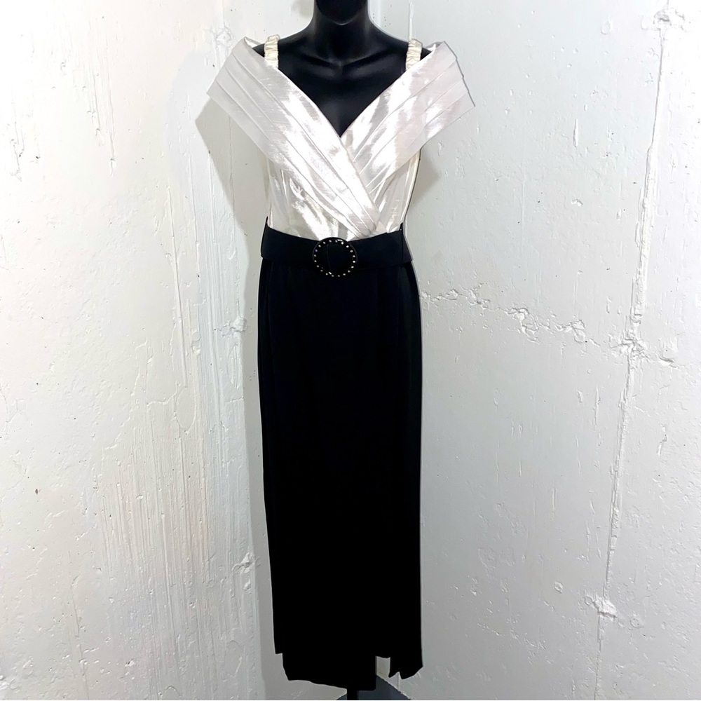 Vintage Cache Size 12 Black and White Dress